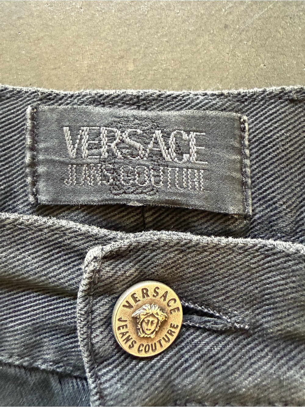 Vintage Versace Jeans Couture Men's Black Jeans